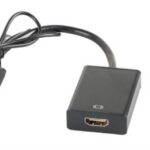 ADAPTADOR LANBERG VGA MACHO+AUDIO 3.5MM JACK/HDMI HEMBRA 20 CM NEGRO 5901969411065 AD-0021-BK