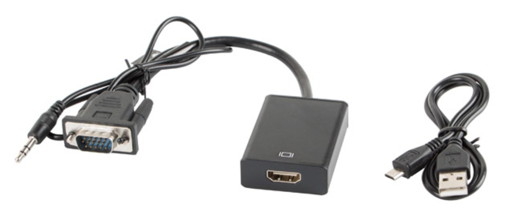 ADAPTADOR LANBERG VGA MACHO+AUDIO 3.5MM JACK/HDMI HEMBRA 20 CM NEGRO 5901969411065 AD-0021-BK