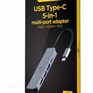 ADAPTADOR MULTIPUERTO USB TIPO C 5 EN 1 HUB HDMI PD 8716309124263 A-CM-COMBO5-03