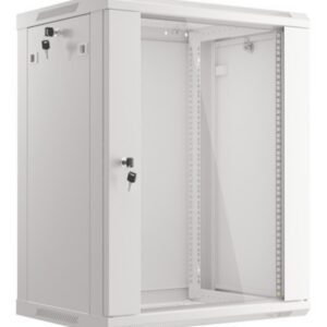 ARMARIO LANBERG MURAL RACK 19" 15U 600X450 FLAT PACK V2 PUERTA CRISTAL GRIS 5901969403183 WF01-6415-10S