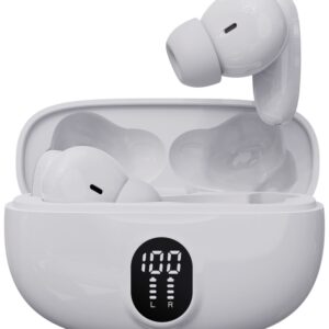 AURICULARES BLUETOOTH DENVER INALAMBRICOS CON EFECTO DE LUZ BLANCO 5706751083556 TWE-57W
