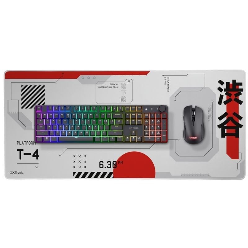 Alfombrilla Trust Gaming GXT 759 XXL/ 900 x 400 x 3mm/ Blanca - Imagen 2