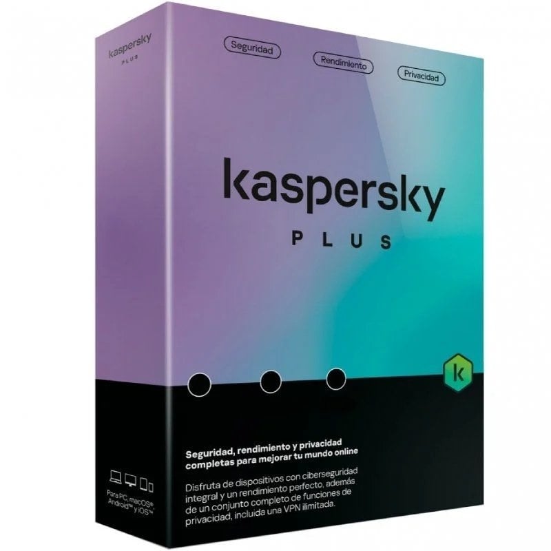 Antivirus Kaspersky Plus/ 5 Dispositivos/ 1 Año 5056244916176 KL1042S5EFS-SSB-ES KAS-ANTIVI PLUS 5L 1Y V2