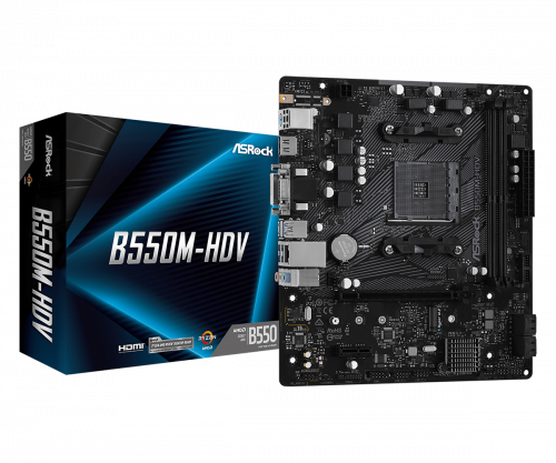 Asrock B550M-HDV AMD B550 Zócalo AM4 micro ATX 4710483931635 | P/N: 90-MXBDJ0-A0UAYZ | Ref. Artículo: 1335146