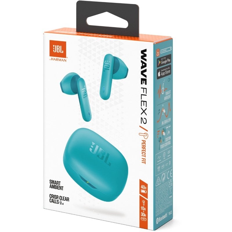 Auriculares Bluetooth JBL Wave Flex con estuche de carga/ Autonomía 10h/ Azules - Imagen 5