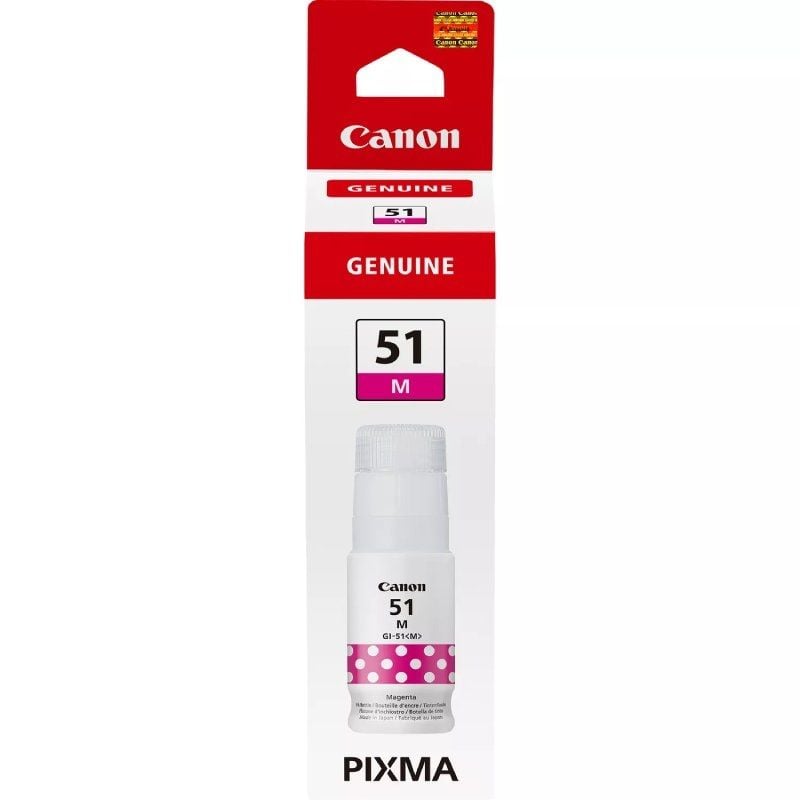 Botella de Tinta Original Canon GI-51/ Magenta 4549292169843 4547C001 CAN-BOT GI-51 M
