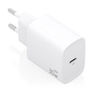 CARGADOR USB PARED AISENS GAN 30W USB-C PD3.0 BLANCO 8435739903407 P/N: A110-0950 | Ref. Artículo: A110-0950