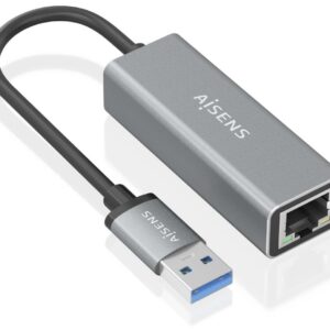 CONVERSOR AISENS USB 3.0 A ETHERNET GIGABIT 10/100/1000 GRIS 15CM 8435739902097 A106-0897