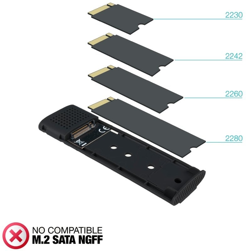 Caja Externa para Disco SSD M.2 NVMe TooQ TQE-2230B/ USB 3.1 - Imagen 3