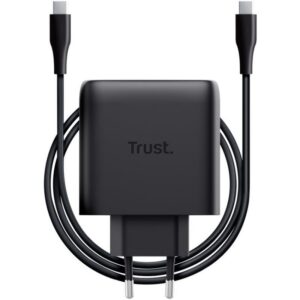Cargador de Pared GaN Trust Maxo 65W/ 1xUSB Tipo-C/ Incluye Cable USB Tipo-C/ 65W 8713439255232 25523 TRU-CARGA MAXO 65W BK C