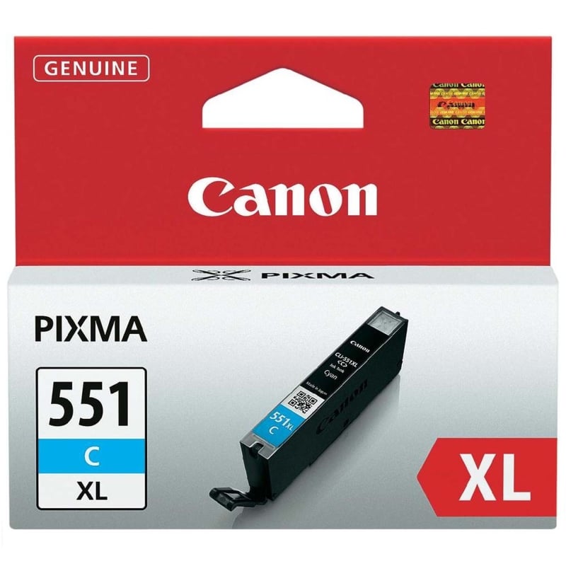 Cartucho de Tinta Original Canon CLI-551C XL Alta Capacidad/ Cian 4960999904931 6444B001 CLI-551C XL