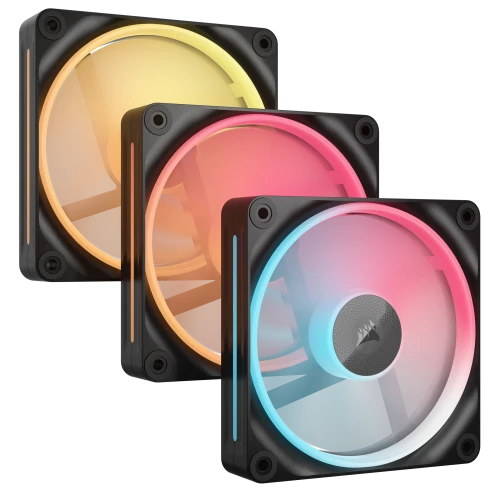 Corsair iCUE LINK LX120-R RGB Carcasa del ordenador Ventilador 12 cm Negro 3 pieza(s) 0840006688693 | P/N: CO-9051050-WW | Ref. Artículo: 1391351