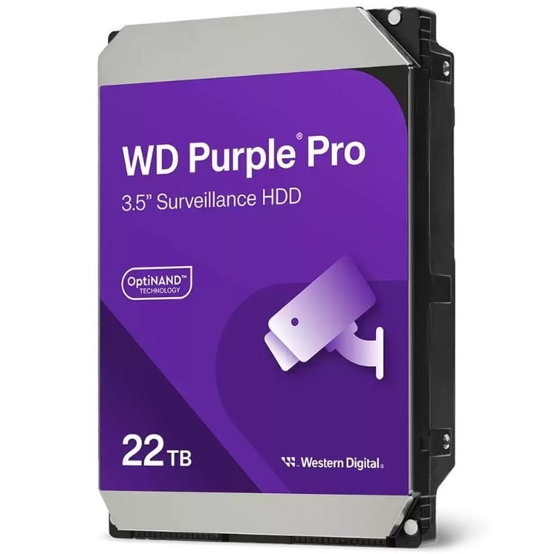 Disco Duro Western Digital WD Purple Pro Surveillance 22TB/ 3.5"/ SATA III/ 512MB WD221PURP-74CJRY0 WD221PURP WD-HDD PUR P SURV 22TB
