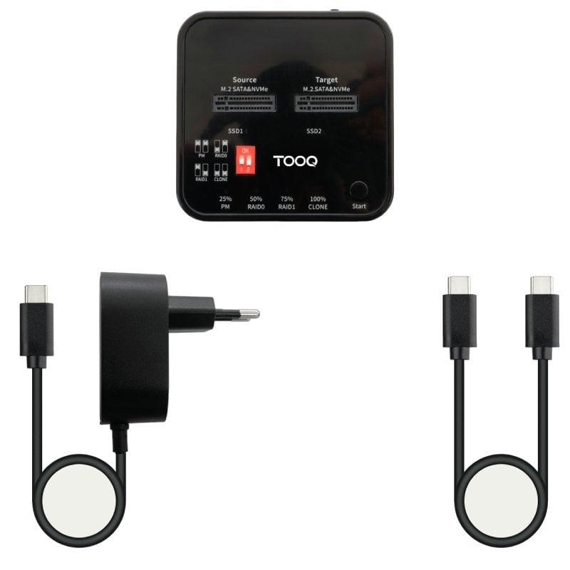 Docking Station para SSD M2 SATA/NVMe TooQ TQDS-201B - Imagen 4