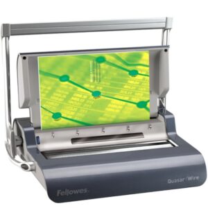 Encuadernadora de Canutillo Fellowes Quasar Wire/ Plata 43859530014 5224101 FELL-ENCUADERNADORA QUASAR W