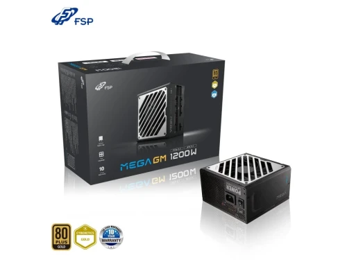 FSP MEGA-1200GM 1200W 80 PLUS GOLD FULL MODULAR ATX3.1 PCIE 5.1 12V-2X6 4711498481955 | P/N: PPA12A1502 | Ref. Artículo: 1404186
