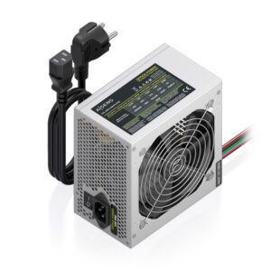 FUENTE ALIMENTACION AISENS ATX 500W CABLE ALIMENTACION OEM PLATA 8435739905104 ASPC-500ATX-PSE