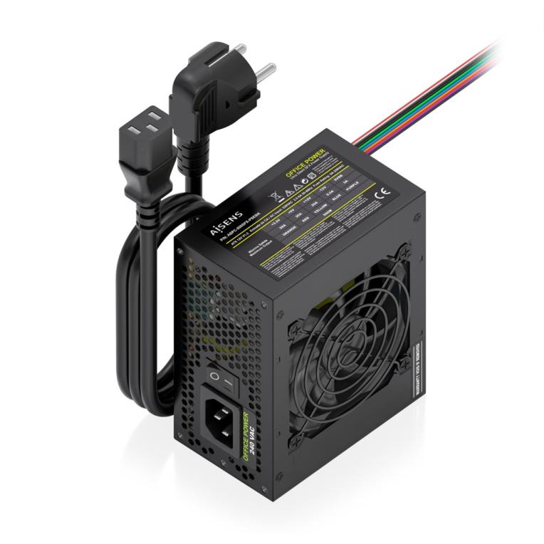 FUENTE ALIMENTACION AISENS SFX 500W CABLE ALIMENTACION OEM NEGRA 8435739905173 ASPC-500SFX-PSEBK