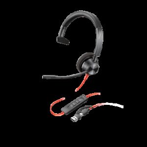 HP Poly Auriculares monoaurales Poly Blackwire 3310 con certificación Microsoft Teams USB-C + Adaptador USB-C/A 197498429014 | P/N: 8X216AA | Ref. Artículo: 1412325