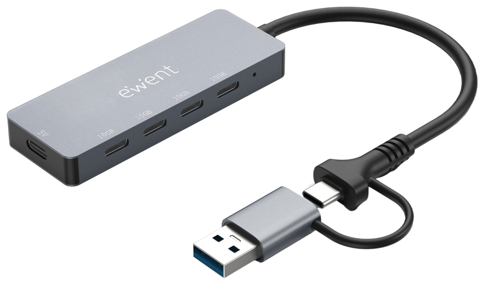 HUB EWENT EW1151 USB-C USB-A 4 PUERTOS 10GBPS 8052101435399 EW1151