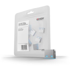 Lindy 40462 bloqueador de puerto USB tipo A Azul Acrilonitrilo butadieno estireno (ABS) 10 pieza(s) 4002888404624 | P/N: 40462 | Ref. Artículo: 1408064