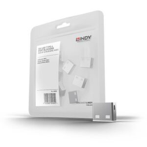 Lindy 40464 bloqueador de puerto USB tipo A Blanco Acrilonitrilo butadieno estireno (ABS) 10 pieza(s) 4002888404648 | P/N: 40464 | Ref. Artículo: 1408066