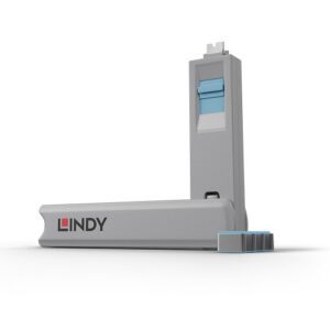 Lindy 40465 bloqueador de puerto Bloqueador de puerto + clave USB Tipo C Azul Acrilonitrilo butadieno estireno (ABS) 1 pieza(s) 4002888404655 | P/N: 40465 | Ref. Artículo: 1408067