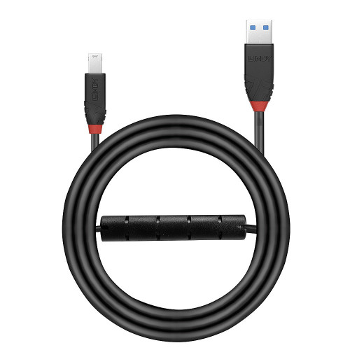 Lindy 43227 cable USB USB 3.2 Gen 1 (3.1 Gen 1) 10 m USB A USB B Negro - Imagen 2