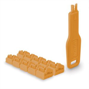 Lindy 47897 bloqueador de puerto Bloqueador de puerto + clave RJ-45 Naranja Acrilonitrilo butadieno estireno (ABS) 10 pieza(s) 4002888478977 | P/N: 47897 | Ref. Artículo: 1408084