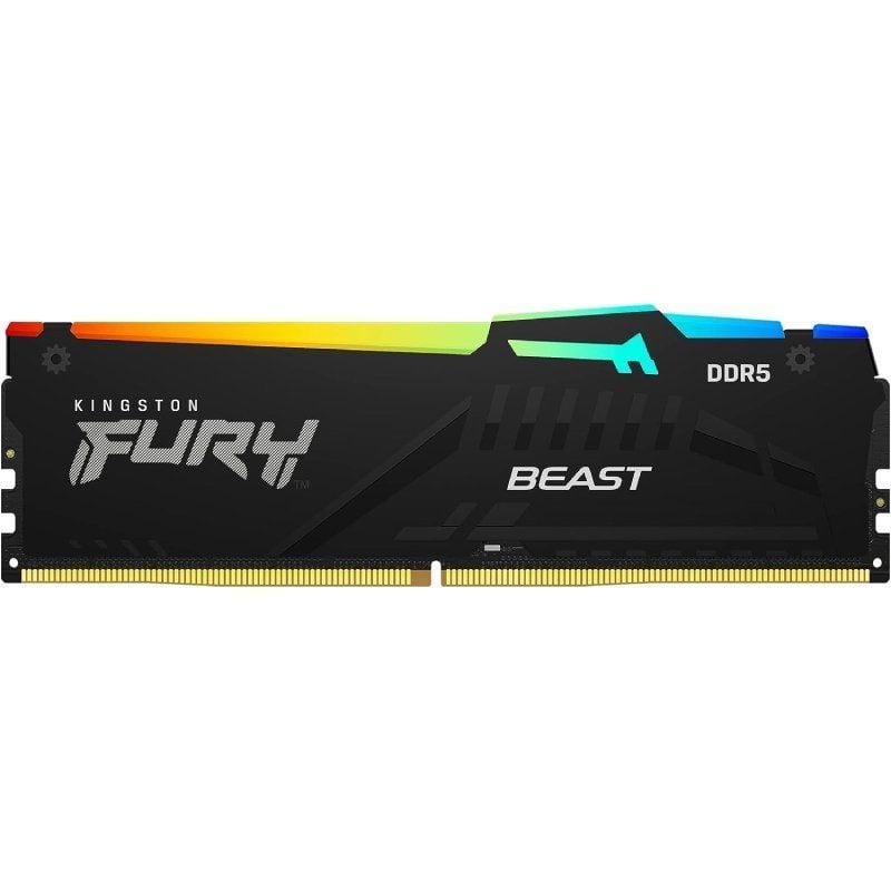Memoria RAM Kingston FURY Beast RGB 8GB/ DDR5/ 5600MHz/ 1.25V/ CL40/ DIMM 740617328608 KF556C40BBA-8 KIN-FB KF556C40BBA 8