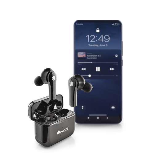 NGS ARTICA BLOOM Auriculares Inalámbrico Dentro de oído Llamadas/Música USB Tipo C Bluetooth Negro - Imagen 5