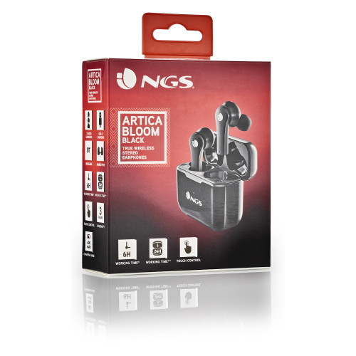 NGS ARTICA BLOOM Auriculares Inalámbrico Dentro de oído Llamadas/Música USB Tipo C Bluetooth Negro - Imagen 9