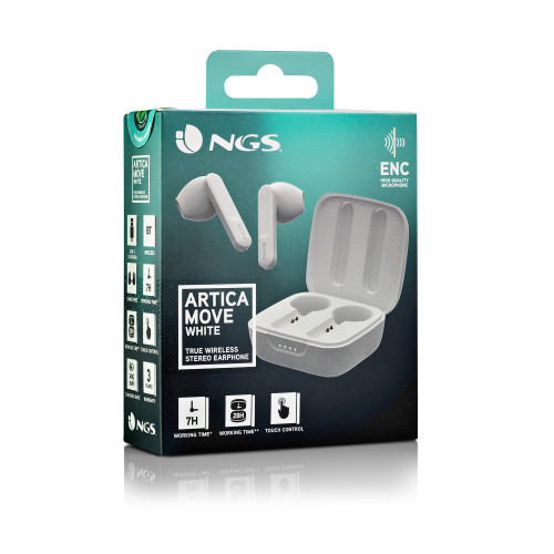 NGS ARTICA MOVE Auriculares Inalámbrico Dentro de oído Llamadas/Música Bluetooth Blanco - Imagen 8