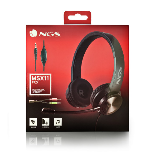 NGS MSX 11 PRO Auriculares Alámbrico Diadema Juego Negro - Imagen 7
