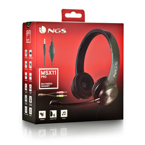 NGS MSX 11 PRO Auriculares Alámbrico Diadema Juego Negro - Imagen 8