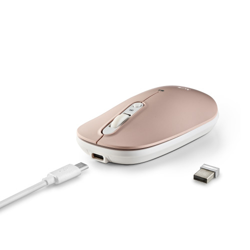 NGS SHELL RB ratón Oficina Ambidextro RF Wireless + Bluetooth Óptico 1600 DPI - Imagen 3