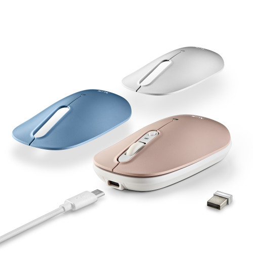 NGS SHELL RB ratón Oficina Ambidextro RF Wireless + Bluetooth Óptico 1600 DPI - Imagen 4