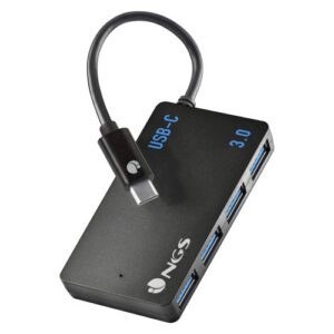 NGS WONDER IHUB4 USB 3.2 Gen 1 (3.1 Gen 1) Type-A 480 Mbit/s Negro 8435430622973 | P/N: WONDERIHUB4 | Ref. Artículo: 1411234