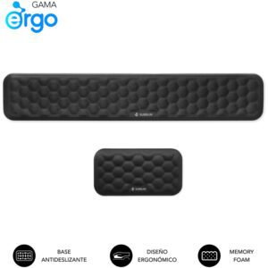 PACK SUBBLIM ERGO AIRPADDING - REPOSAMUÑECAS TECLADO Y RATON NEGRO 8436586743185 SUBMP-04E010
