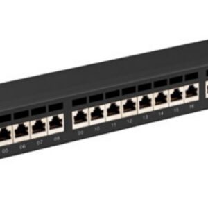 PATCH PANEL LANBERG 24 PUERTOS 1U 19? CAT.7 FTP NEGRO 5901969428346 PPS7-1024-B