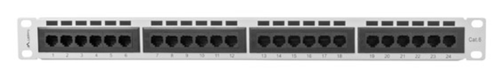 PATCH PANEL LANBERG CAT.6 UTP 24 PUERTOS 1U RACK 19" GRIS 5901969404074 PPU6-1024-S