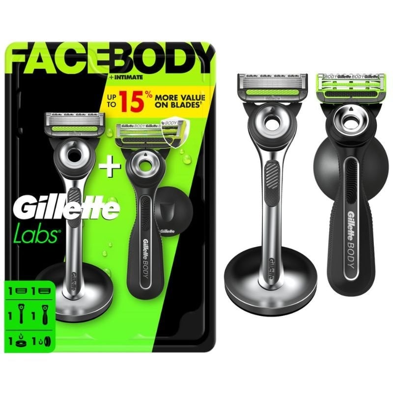 Pack de 2 Cuchillas de Afeitar Gillette GilletteLabs FaceBody + Intimate 8006530081252 GILLE-CUCHILLAS LABS