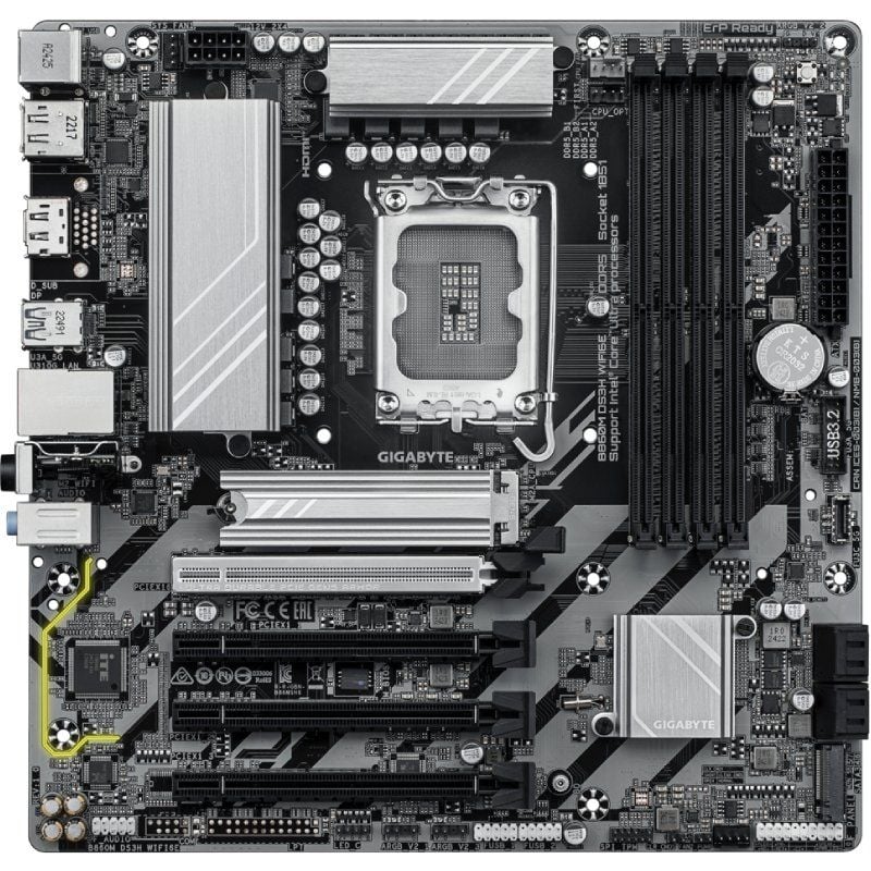 Placa Base Gigabyte B860M DS3H WIFI6E Socket 1851/ DDR5/ PCIe 5.0/ Micro ATX - Imagen 3