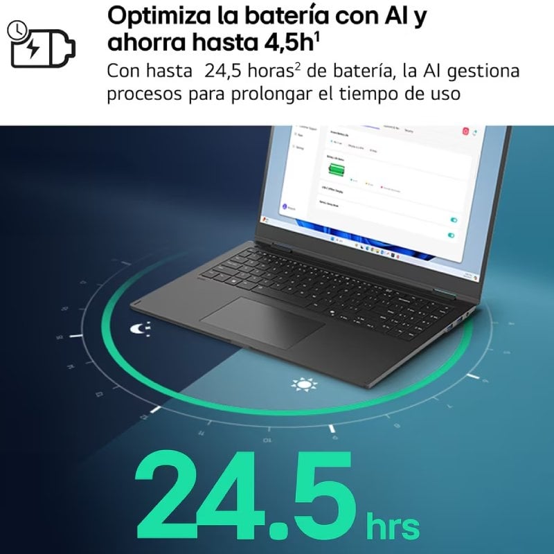 Portátil LG Gram 17ZD90TL-G.AX85BN Intel Core Ultra 7-258V/ 32GB/ 512GB SSD/ 17"/ Sin Sistema Operativo - Imagen 4
