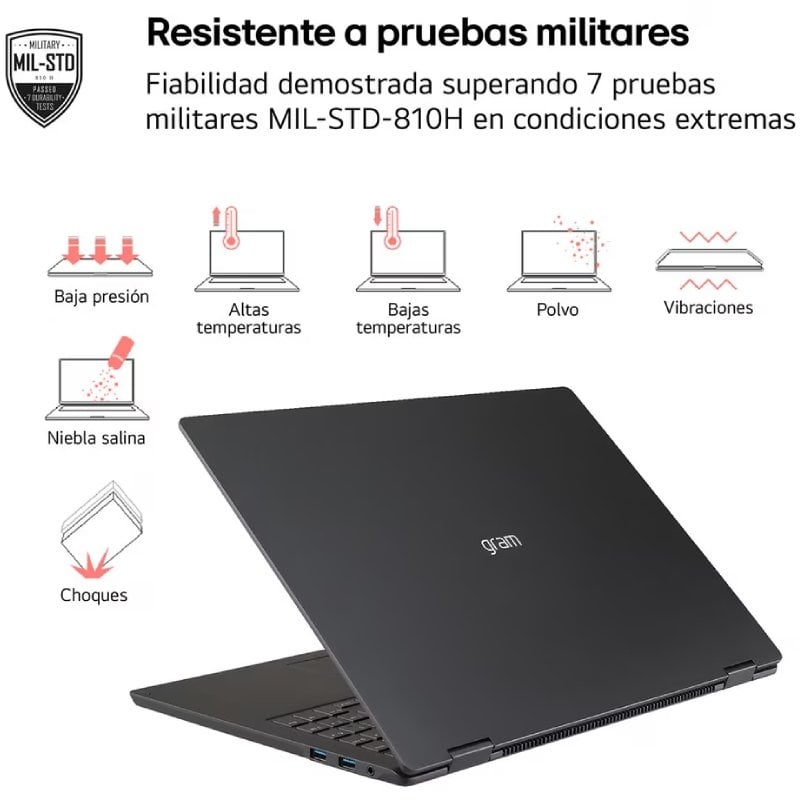 Portátil LG Gram 17ZD90TL-G.AX85BN Intel Core Ultra 7-258V/ 32GB/ 512GB SSD/ 17"/ Sin Sistema Operativo - Imagen 5