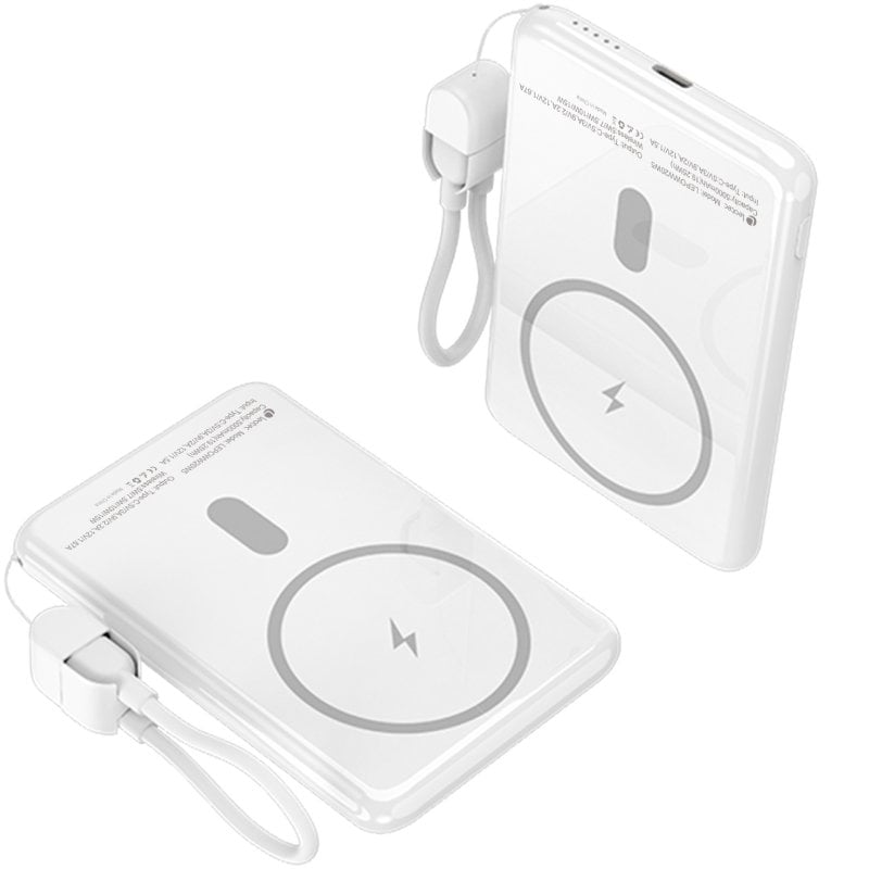 Powerbank 5000mAh Leotec LEPOWW20W5W/ 20W/ Wireless/ Blanca/ Incluye Cable USB Tipo-C 8436588883766 LEPOWW20W5W LEO-BAT PB INAL 20 5000 WH