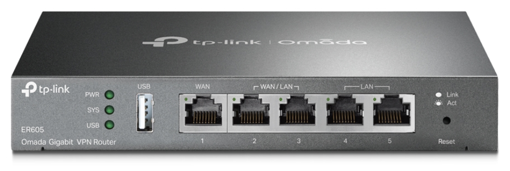 ROUTER TP LINK OMADA ER605 / 1x1G WAN