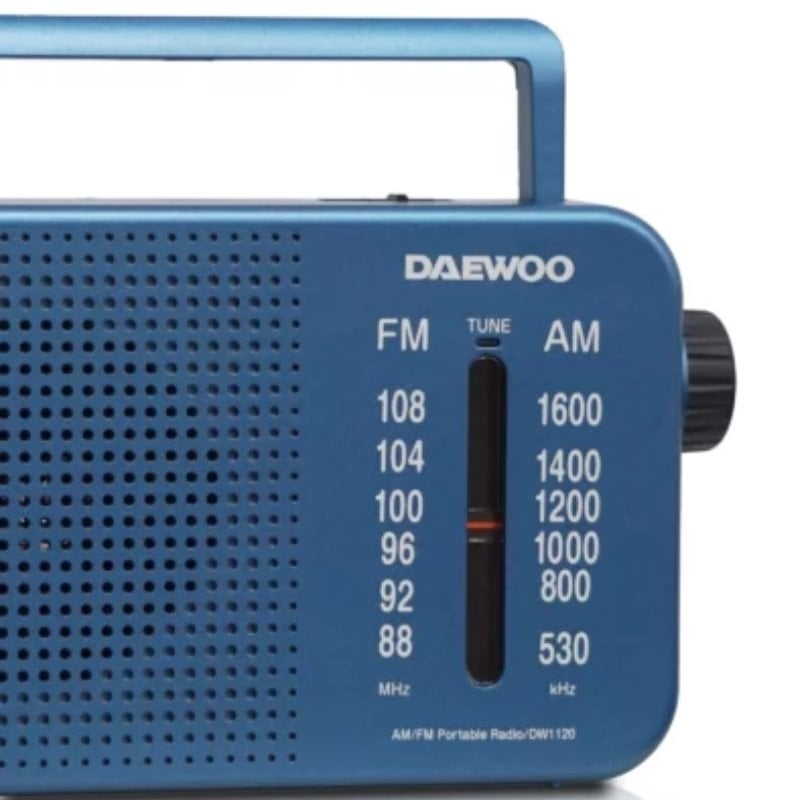 Radio Portátil Daewoo DW1120/ con Cable/ a Pilas/ Azul - Imagen 3