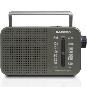 Radio Portátil Daewoo DW1121/con Cable/ a Pilas/ Gris 8436533799999 DW1121 DAE-RADIO DW1121