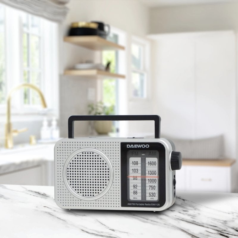 Radio Portátil Daewoo DW1125/ a Pilas/ Gris Metalizado - Imagen 3